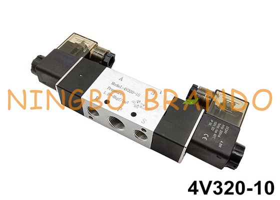 4V320-10 3/8&quot; manera neumática 24VDC 220VAC de la válvula electromagnética 5/2