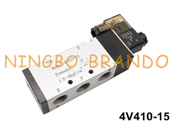 Válvula de aire neumática temporaria internamente pilotada del solenoide el 1/2” 4V410-15