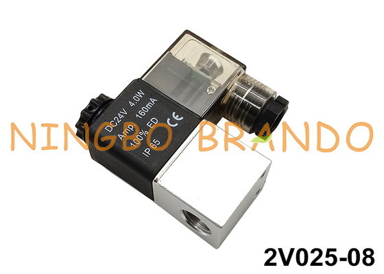 manera 2V025-08 2/2 1/4&quot; válvula neumática 110VAC 220VAC 12VDC 24VDC del NC