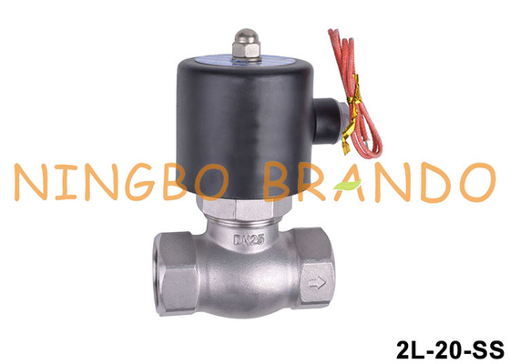 2L-20 3/4&quot; válvula electromagnética de acero inoxidable para el vapor 24VDC 220VAC