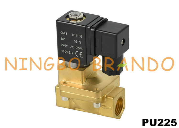 PU225S-04 Válvula solenoide de latón de 1/2 '' para vapor 24V DC 110V 220V AC