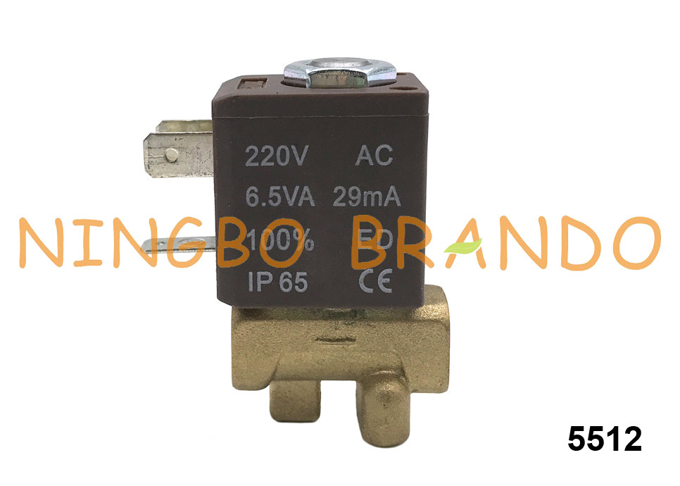 5512 CEME Tipo G1/4'' Electroválvula de Latón 2 Vías Normalmente Cerrada 24VDC 220VAC