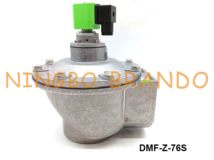 3 tipo pulso de ángulo recto Jet Valve For Dust Collector de la pulgada DMF-Z-76S SBFEC del solenoide del diafragma