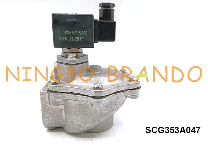 1,5&quot; piloto integral Pulse Valve 12VDC 24VDC 110VAC 220VAC del diafragma de ángulo recto SCG353A047