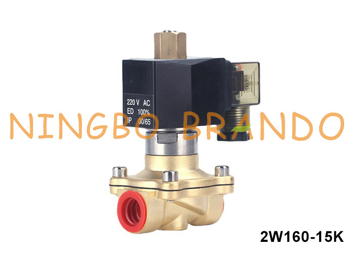 1/2' Normalmente abierta válvula de solenoide de latón para agua aire gas líquido 24VDC 220VAC