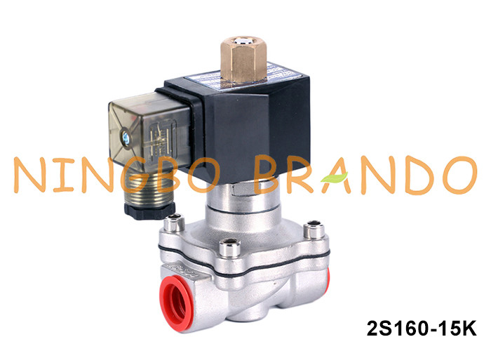 1/2'' 2 Way Normalmente abierto de agua de acero inoxidable Solenoide válvula 220V 110V 24V 12V