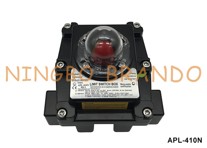 Indicador de posición de la válvula de la caja de interruptores de prueba de explosión APL-410N para válvula de bolas