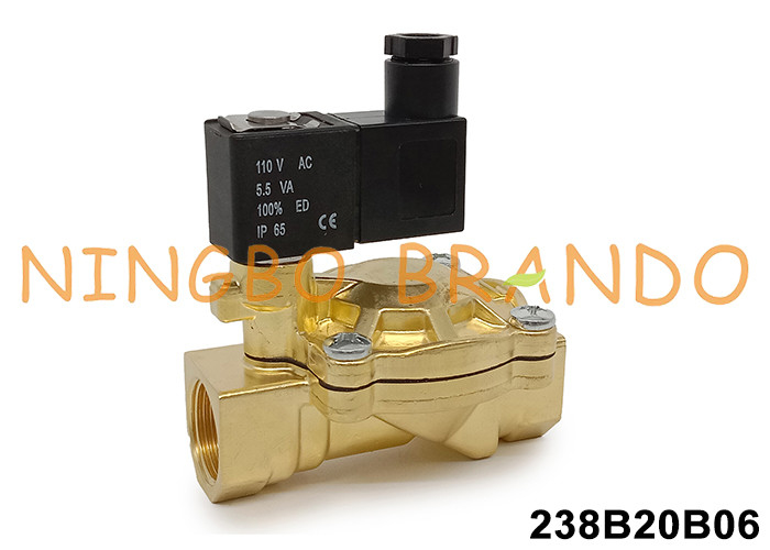 Válvula de solenoide tipo ASCO Serie 238 de 3/4' con cuerpo de latón 24V 110V 220V