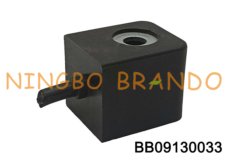 Bobina de electroválvula neumática tipo CNOMO con cable y orificio de 9 mm de diámetro, 13 VA, 10 W