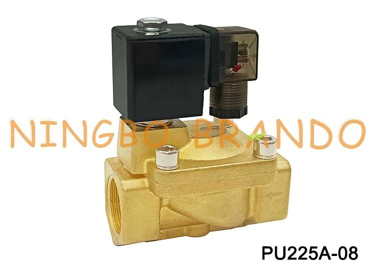 PU225A-08 SHAKO tipo 1'' válvula solenoide de latón de aire y agua 24VDC 110VAC 220VAC