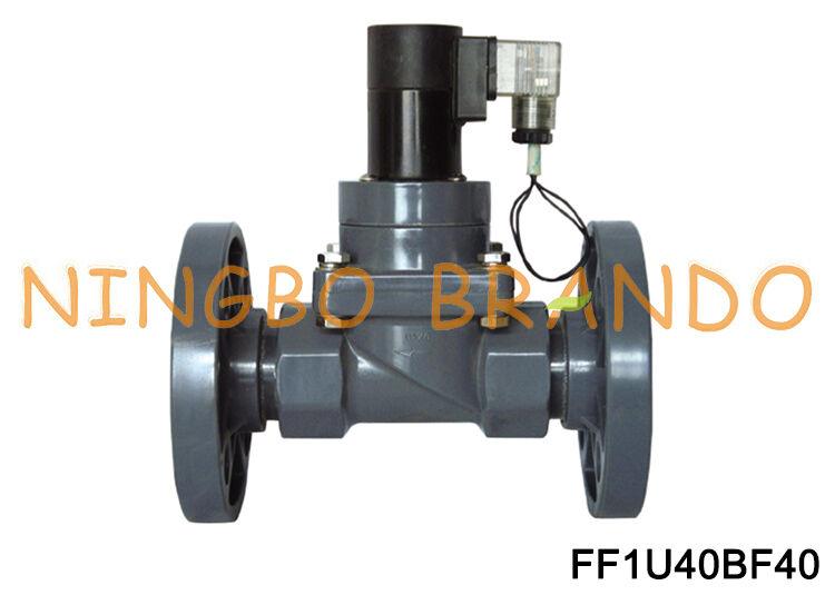 1-1/2'' Flanged Diaphragm Valve UPVC DN40 Anti-corrosive Valve 220V 110V 24V
