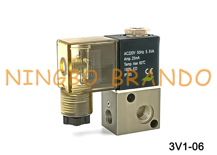 Válvula solenoide serie 3V1 Válvula de aire solenoide Airtac tipo 3V1-06 de 3/2 vías