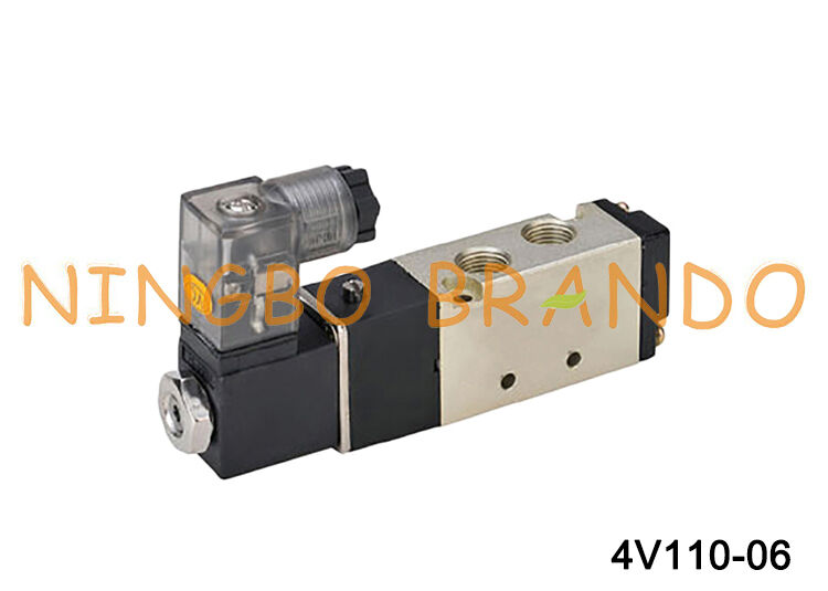 Airtac tipo 4V110-06 válvula de aire neumática de solenoide único serie 4V100