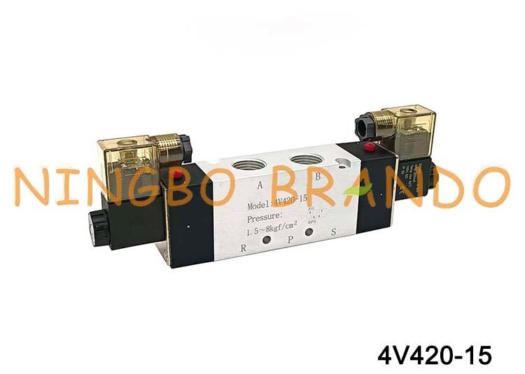 Válvula Solenoide tipo AIRTAC, válvula de aire 4V420-15 DC 12V 24V AC 110V 220V