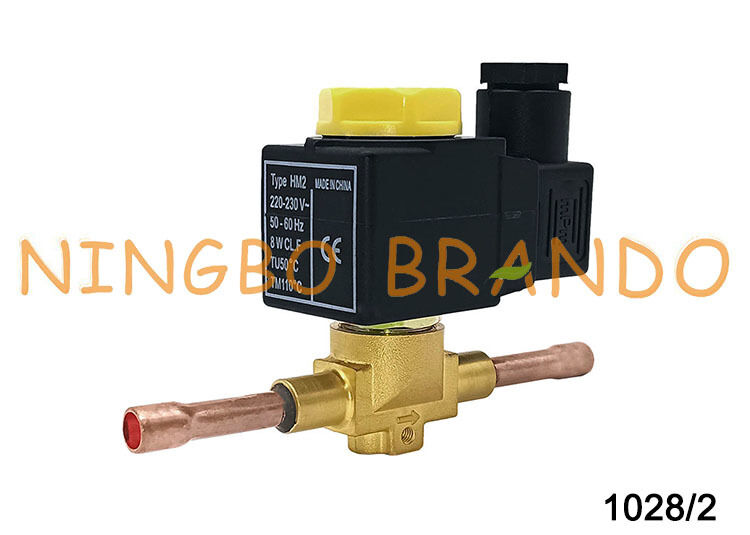 Válvula Solenoide de Refrigeración Castel Tipo 1028/2 para Aire Acondicionado Congelador ODS