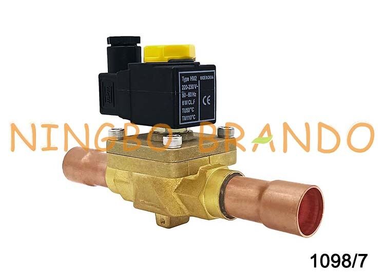1098/7 Tipo Castel Válvula de solenoide normalmente cerrada 7/8"" Soldadora 1098/7A7