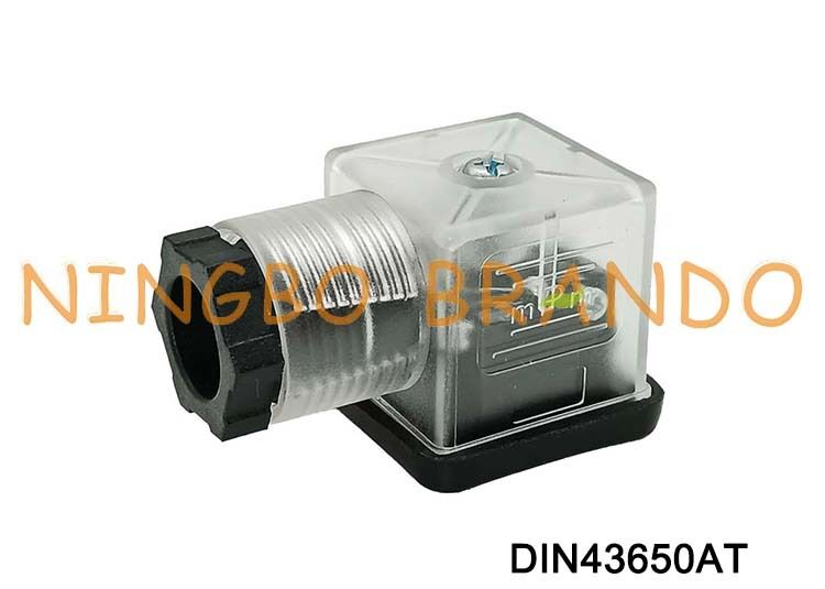 DIN43650A Conector de bobina de válvula solenoide 18 mm DIN transparente 43650 tipo A