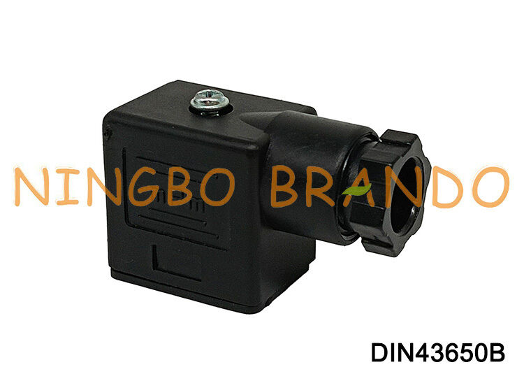 Conector de bobina de válvula solenoide DIN43650 B MPM Negro DIN 43650 tipo B