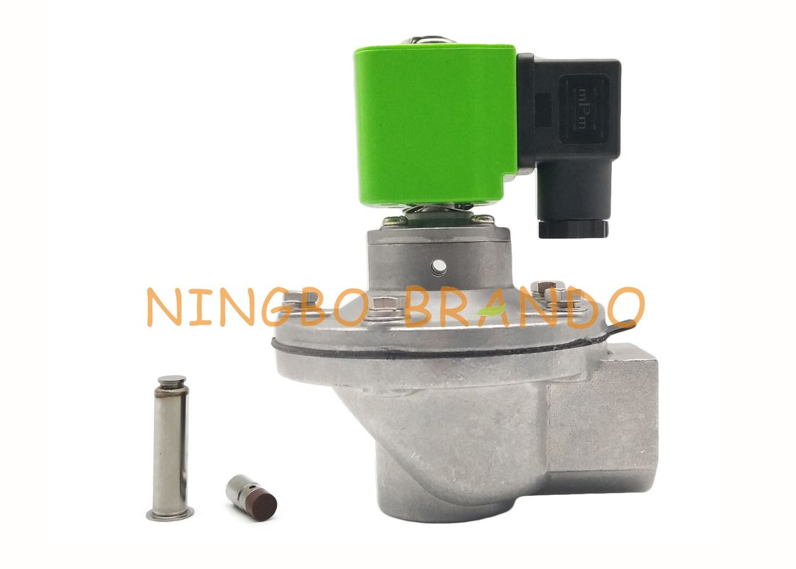 Válvulas eléctricas de ángulo recto de 1 de la pulgada DN25 DMF de la serie de aluminio de la aleación del cuerpo DMF-Z-25 jet del pulso para el polvo