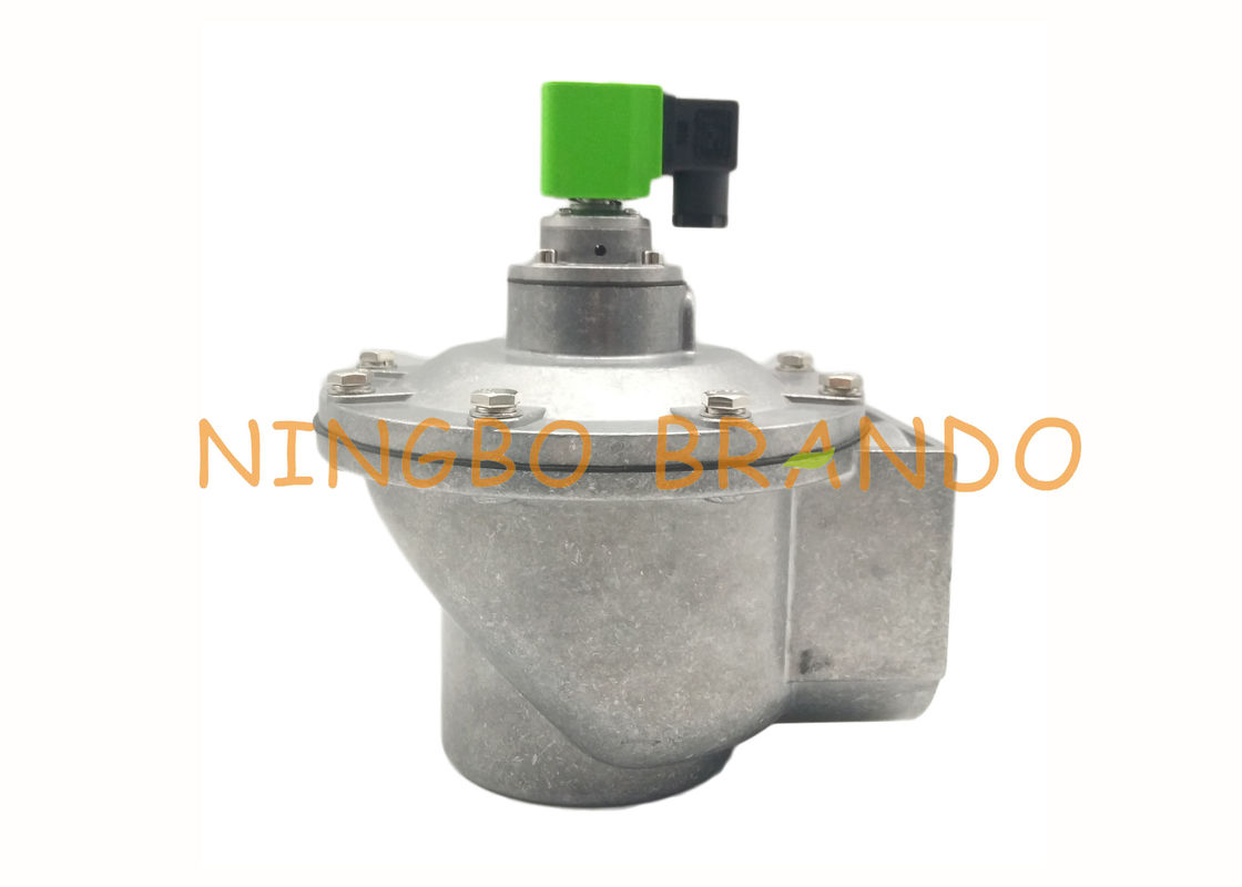 2 válvulas eléctricas de ángulo recto del jet del pulso del cuerpo DMF-Z-62S de la aleación de aluminio de la serie de la pulgada DMF del 1/2 para el polvo