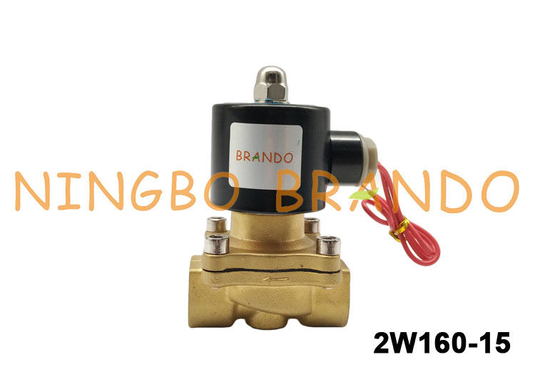 tipo válvula electromagnética de cobre amarillo AC220V AC110V DC24V de UNI-D del 1/2” de UD-15 2W160-15 para el gasoil del agua