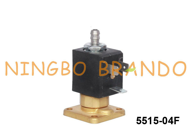 Tipo 3 válvula electromagnética de cobre amarillo de 5515 CEME del NC de la manera para el fabricante de café del café express 24V 230V
