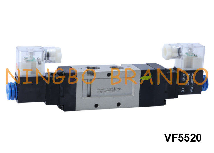 Tipo posición neumática 24V 220V de VF5520 SMC de la manera 3 de la válvula electromagnética 5