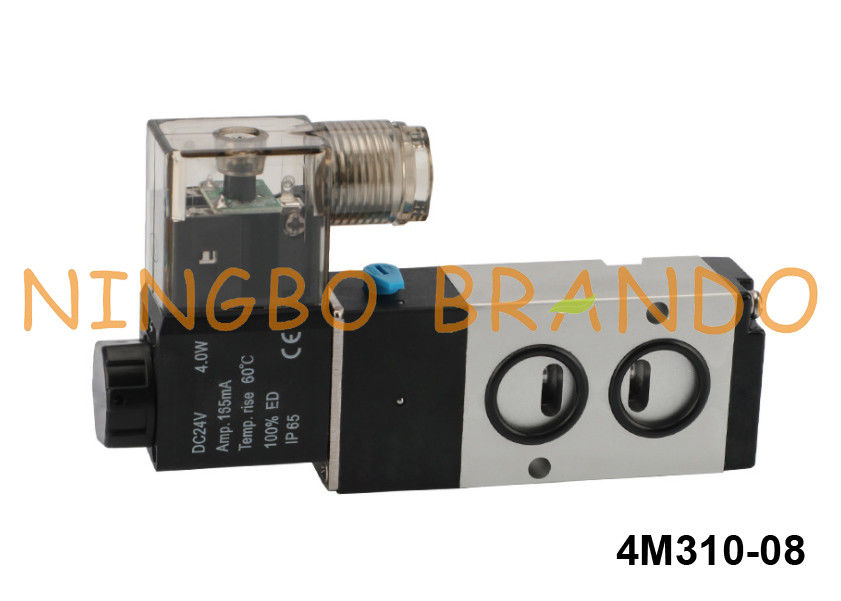 tipo 5 válvula electromagnética de 4M310-08 Airtac de Namur de la posición de la manera 2