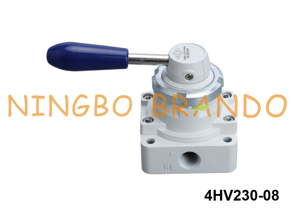 Tipo 4/3 válvula rotatoria de 4HV230-08 Airtac de la palanca de la mano de la manera neumática