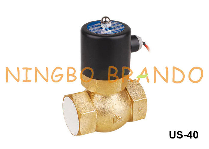 tipo válvula electromagnética de cobre amarillo 1 el 1/2” 24V 220V de 2L-40 US-40 Uni-D del vapor
