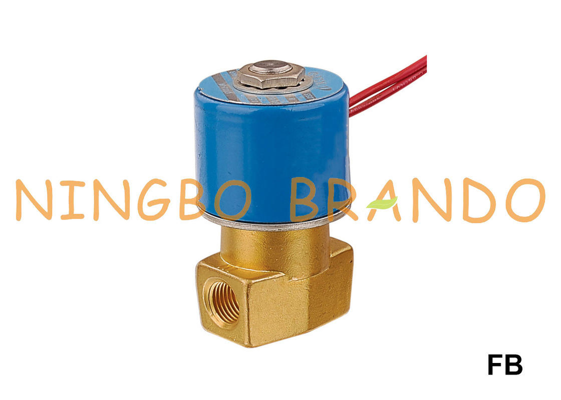 1/4&quot; 3/8&quot; tipo del KSD - válvula electromagnética de cobre amarillo FB2C FB2D FB2E FB3F del NC de 2/2 maneras