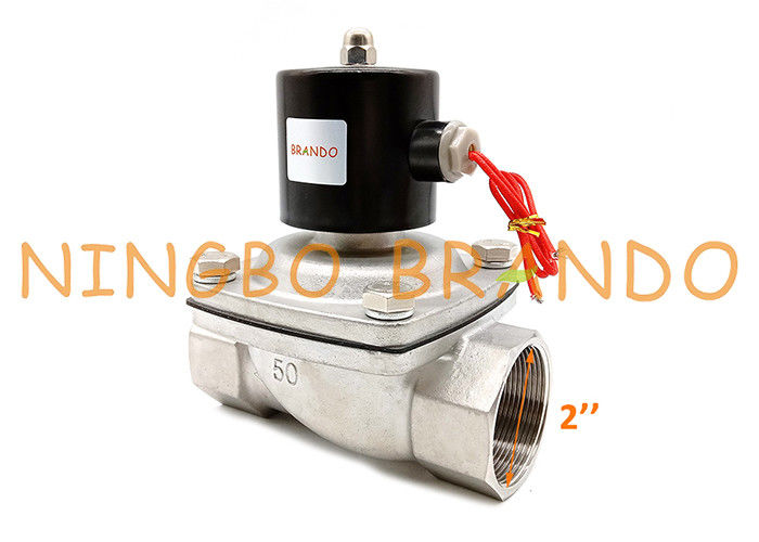 manera NC 2&quot; de 2S500-50 SUW-50 2/2 válvula electromagnética del control de flujo SS304