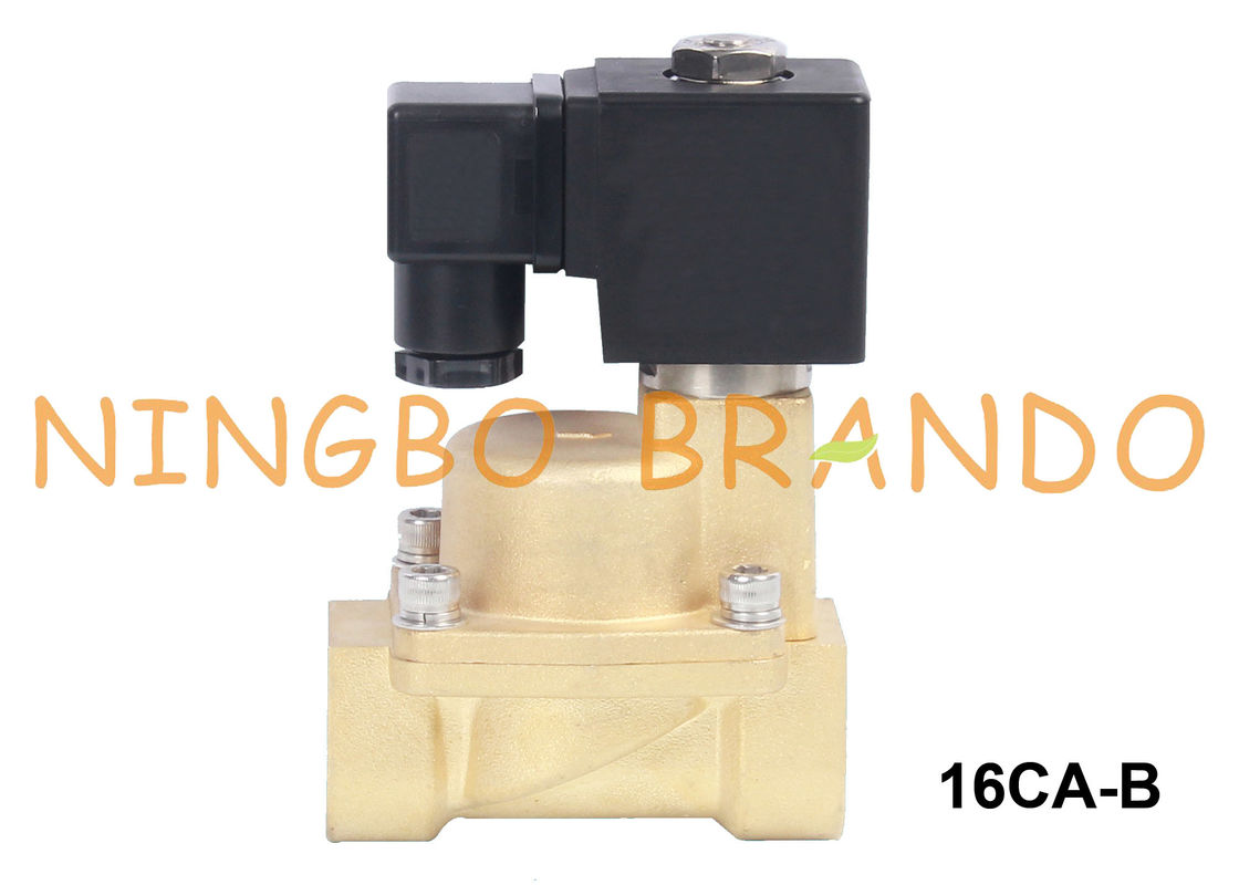 Válvula electromagnética de cobre amarillo 3/8 el 1/2 del vapor y de la agua caliente 3/4 1 pulgada 24V 220V