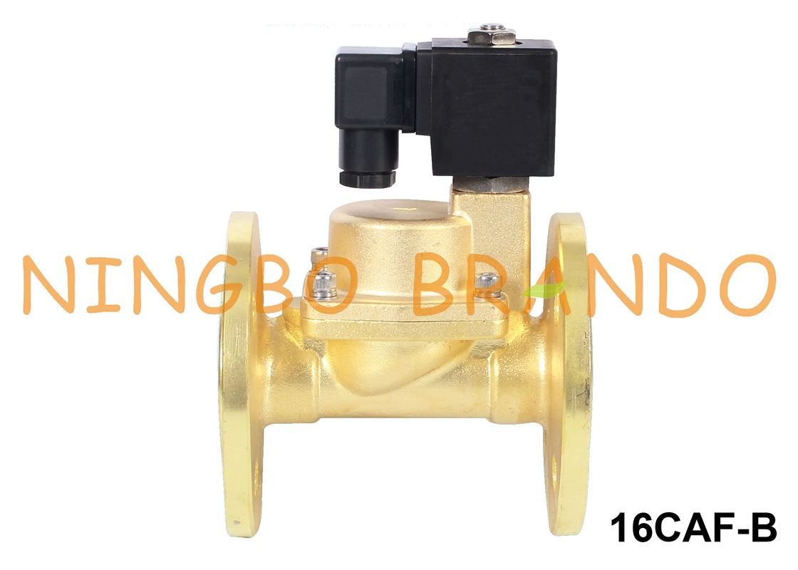 vapor de cobre amarillo 1&quot; 1-1/4” 1-1/2” 2&quot; de la válvula electromagnética de 24V 220V extremo del reborde