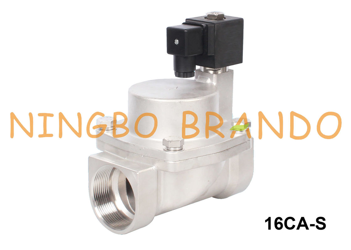 1 1/4&quot; 1 1/2” 2&quot; válvula electromagnética de acero inoxidable 24V 220V del vapor de la agua caliente