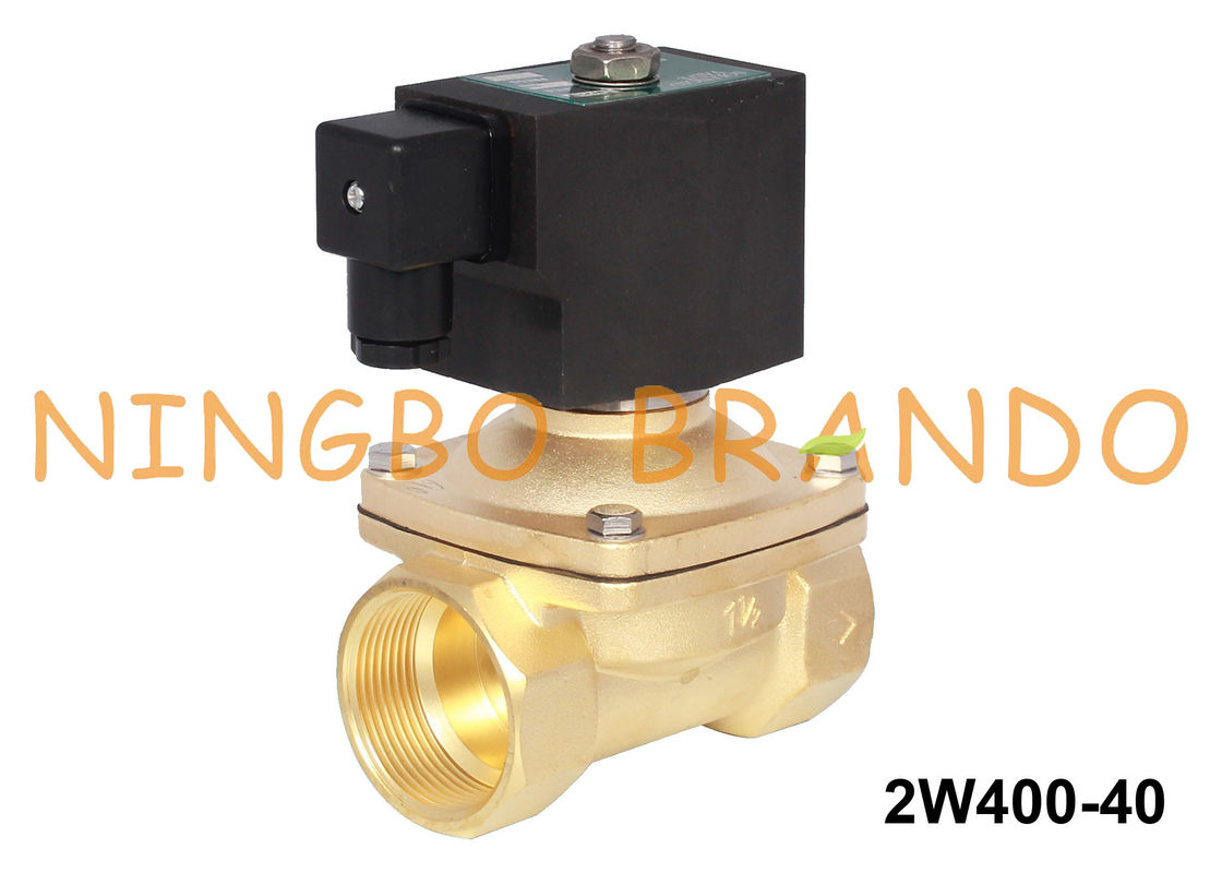 1 1/2” 2 CA de cobre amarillo eléctrica del agua 24V DC 220V de la válvula electromagnética de la manera