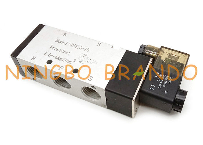 Tipo válvula electromagnética neumática de Airtac del control de aire de la manera de 4V410-15 5/2