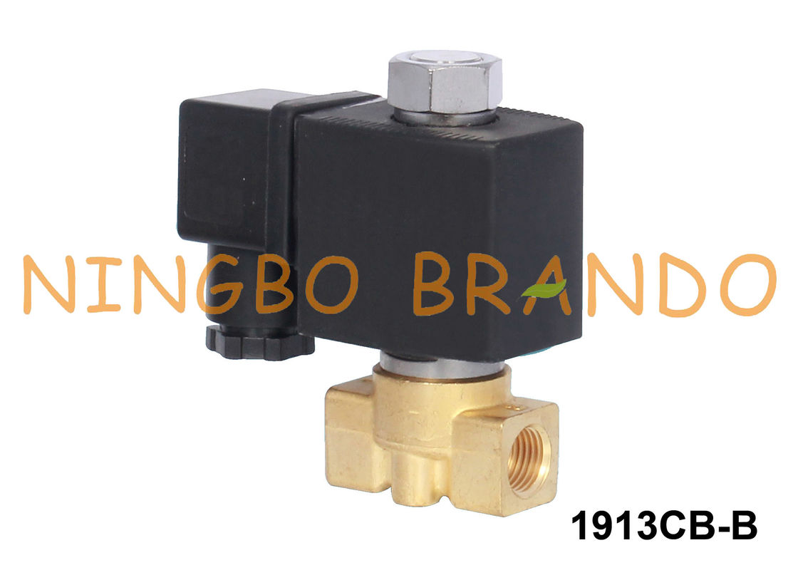 1/8&quot; manera de cobre amarillo agua-aire 24V normalmente abierto 220V de la válvula electromagnética 2