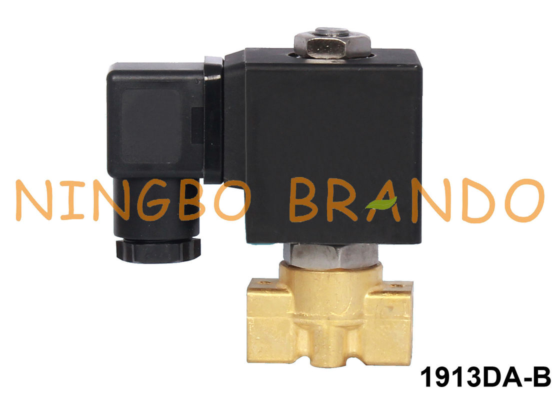 Manera eléctrica de la válvula electromagnética 2/2 del agua de cobre amarillo de 3/8 pulgada normalmente cercana