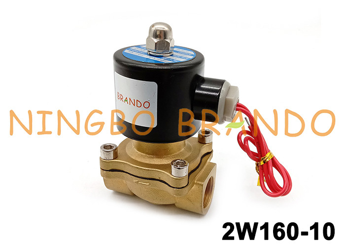 Válvula electromagnética de cobre amarillo del NC de la pulgada de DC24V AC110V AC220V UW-15 2W160-15 el 1/2