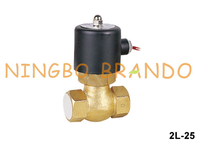 2L-25 US-25 1&quot; válvula electromagnética de cobre amarillo DN25 para el vapor 24V 220V
