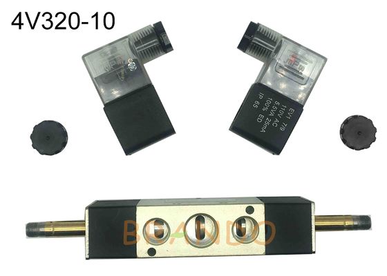 4V320-10 BSP 3/8'' Inch 5 Way Automatic Solenoid Valve AC220V Pneumatic Parts