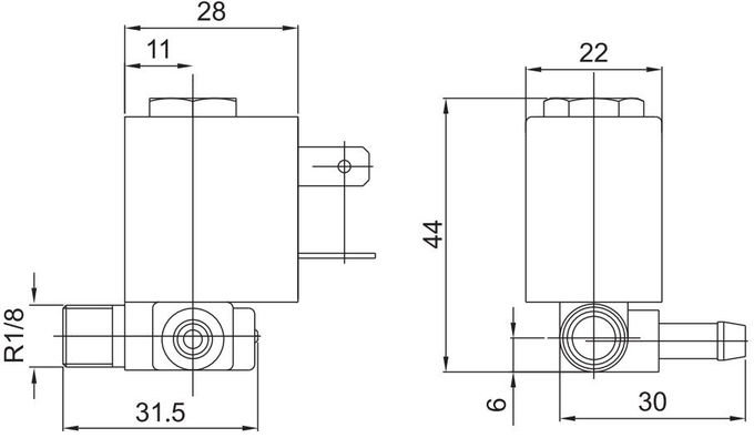 Tipo válvula electromagnética de cobre amarillo de 5503 CEME para el limpiador electrónico 12V 24V 110V 220V 2 del hierro de vapor