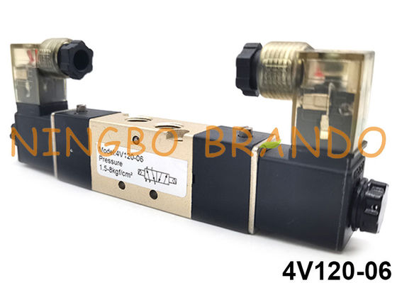 4V120-06 Válvula de solenoide doble neumática tipo Airtac de 5/2 vías 24V 110V 220V
