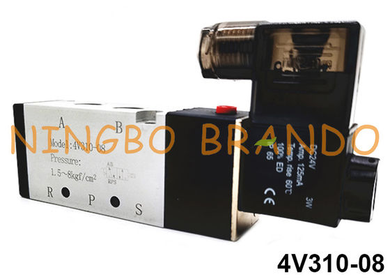 4V310-08 Airtac Tipo Válvula de solenoide simple neumática de 5/2 vías 24V 110V 220V