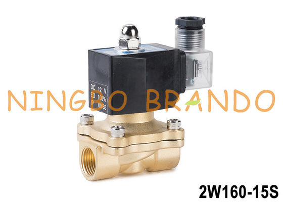 2W160-15 1/2'' 2 Way NC Solenoide de latón con bobina IP65 24V 220V