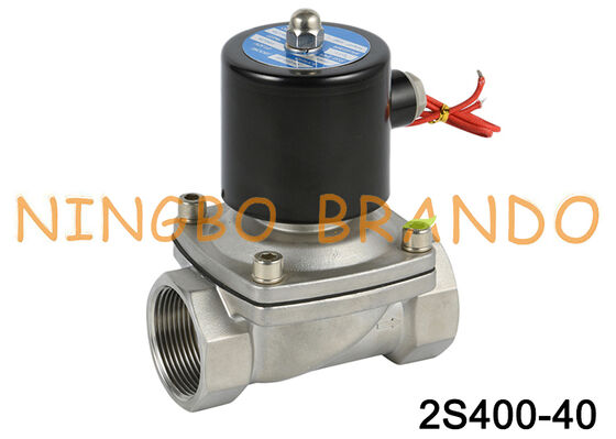 2S400-40 SUW-40 1-1/2'' 1,5'' válvula solenoide de acero inoxidable NC de pulgada
