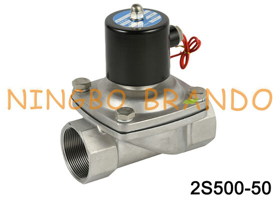 Válvula Solenoide de Agua 2S500-50 2'' Acero Inoxidable 24V 110V 220V