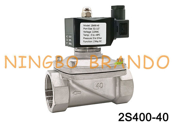 Válvula de control de fluido serie 2S 2S400-40 de 1,5'' normalmente cerrada