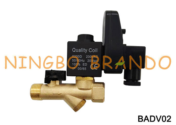COMBO Válvula de drenaje automática de 1/2'' para compresor de aire AC110V AC220V
